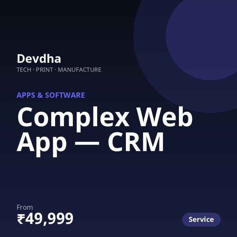 Complex Web App — CRM