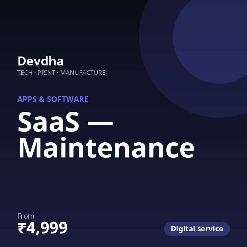 SaaS — Maintenance