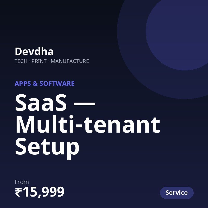SaaS — Multi-tenant Setup