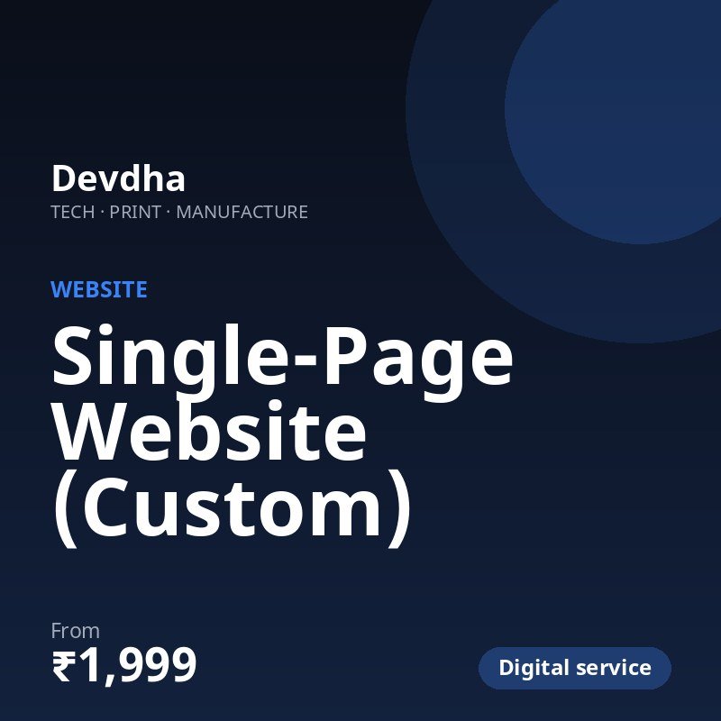 Single-Page Website (Custom)